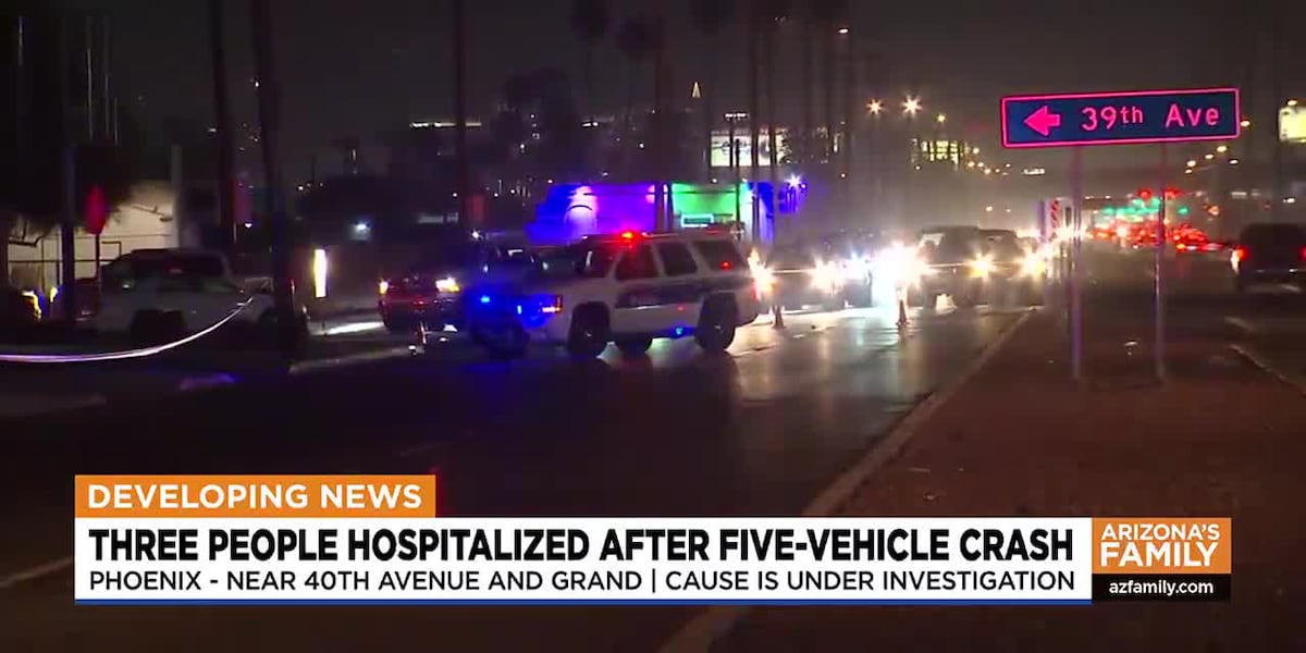 Fiery crash closures busy road in west Phoenix [Video]