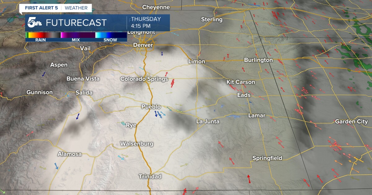 Increasing clouds today in southern Colorado with several weak systems ahead [Video]