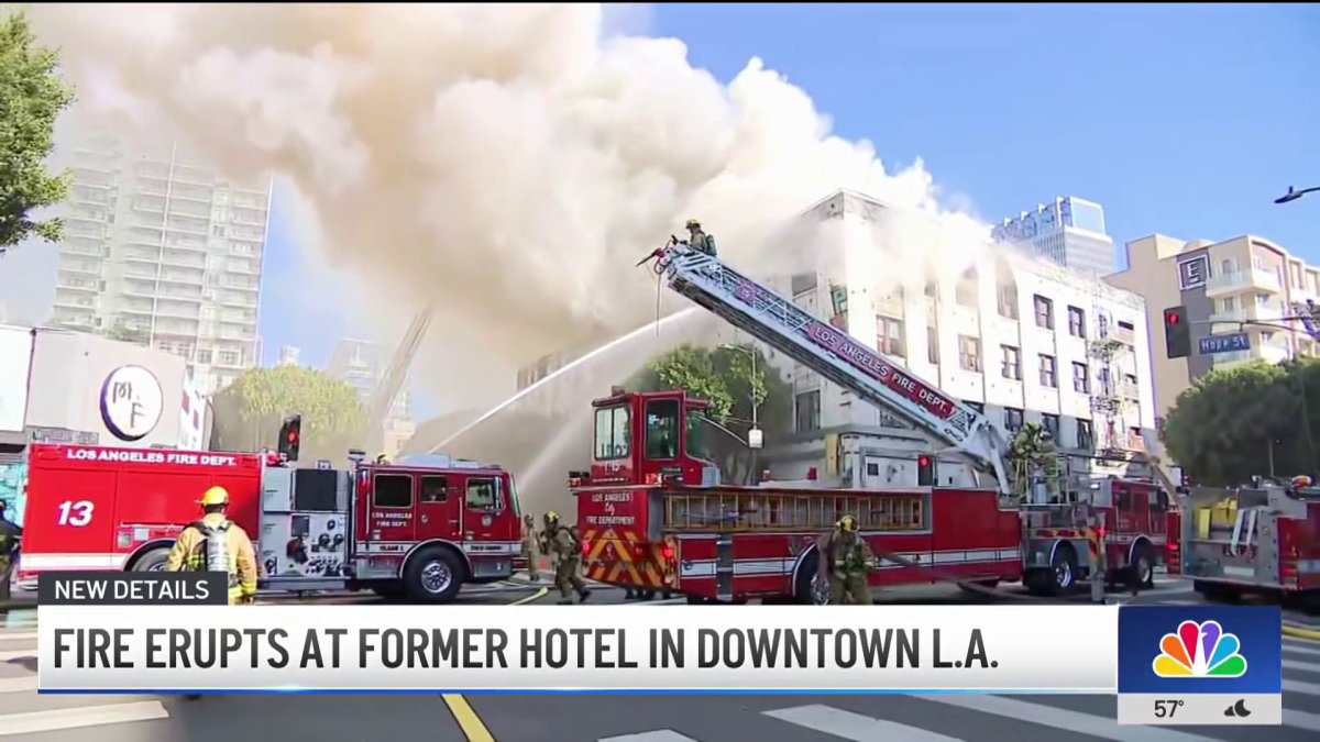 Fire erupts at former hotel in downtown LA  NBC Los Angeles [Video]