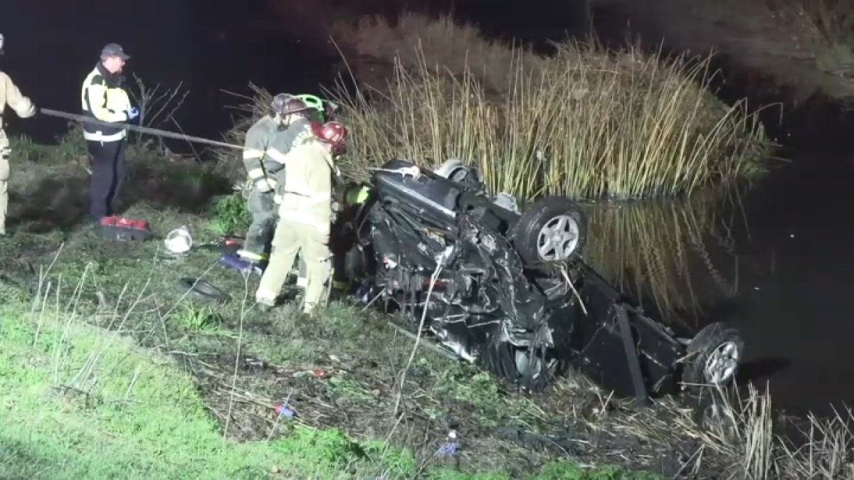 Driver hurt after hitting fire hydrant, plunging into East Bay creek  NBC Bay Area [Video]