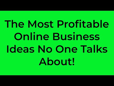 The Most Profitable Online Business Ideas No One Talks About! [Video]