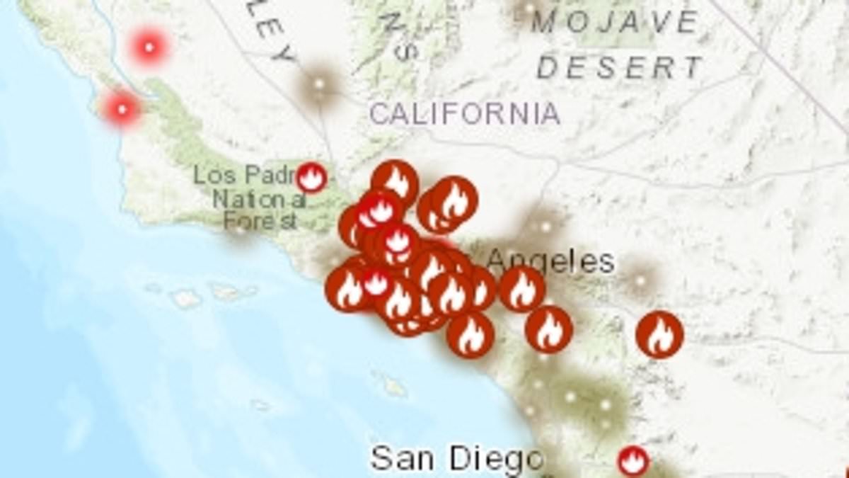 LA fires live tracker: Map shows where hellish California infernos are heading next - check updating view of Palisades, Kenneth, Eaton and more [Video]