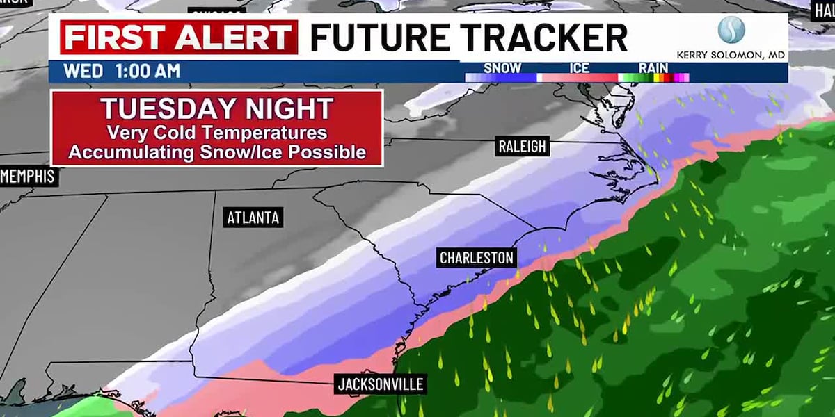 FIRST ALERT: Updated models predict snow for Lowcountry, but disagree on total [Video]