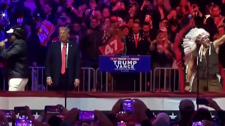 Watch: Trump dances to YMCA with Village People at Washington DC rally | News [Video]