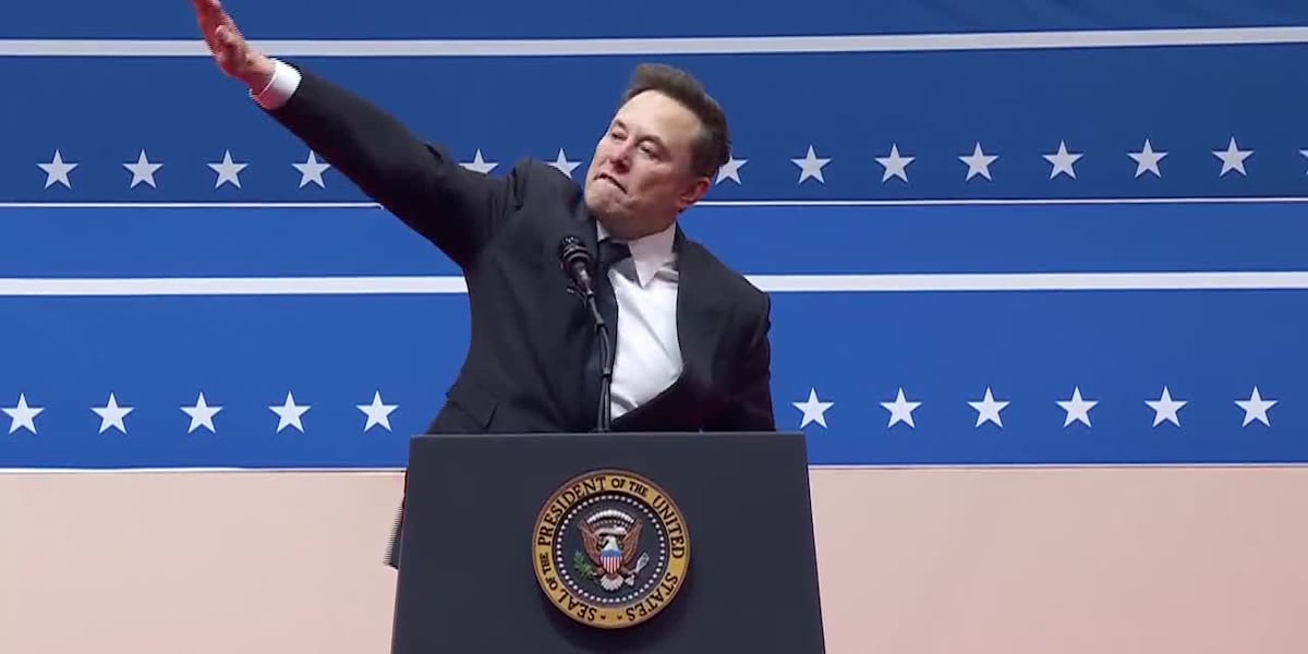 Elon Musk appears to give awkward salute during post-inauguration speech... twice [Video]