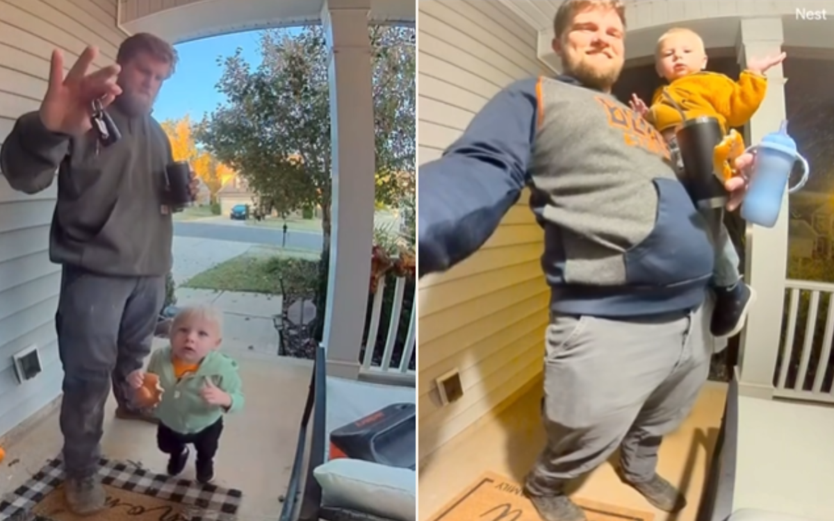 What Toddler Does on Doorbell Cam for Mom When She’s at Work Melts Hearts [Video]